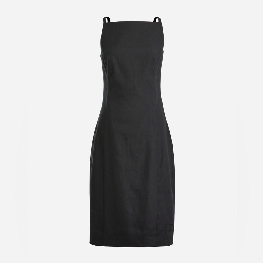 J.Crew High-neck sheath dress in stretch linen blend